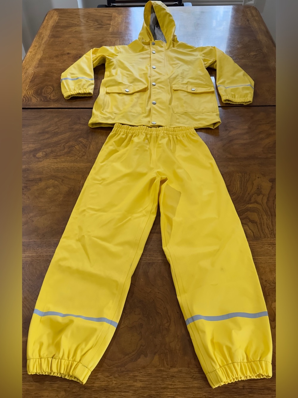 Hanna Anderson Rain Jacket & Pants Set Girls Boys Reflective Windbreaker Winter